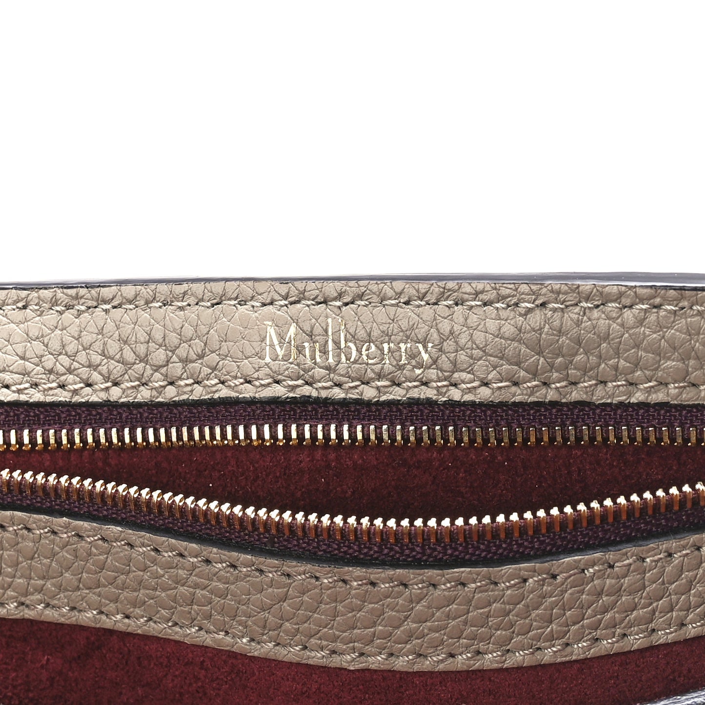 Classic Grain Calfskin Small Bayswater Taupe