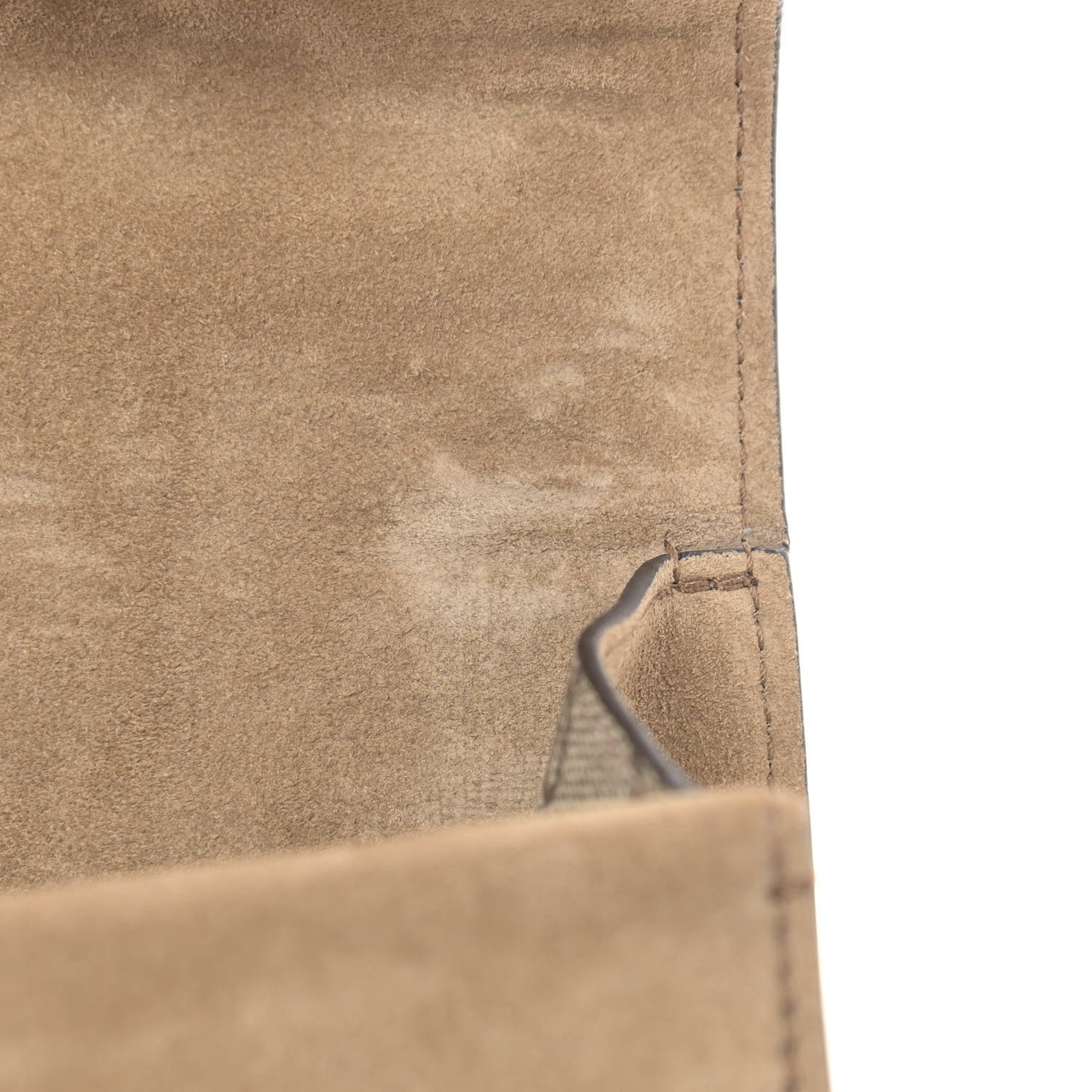 GG Supreme Monogram Suede Crystal Small Dionysus Shoulder Bag Beige Ebony Taupe