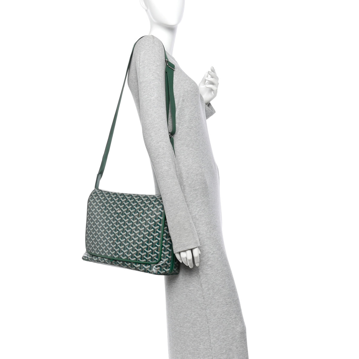 Goyardine Capetien Messenger Bag Green