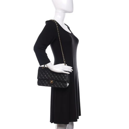 Chanel Caviar Quilted Medium Double Flap Black 2 of 12