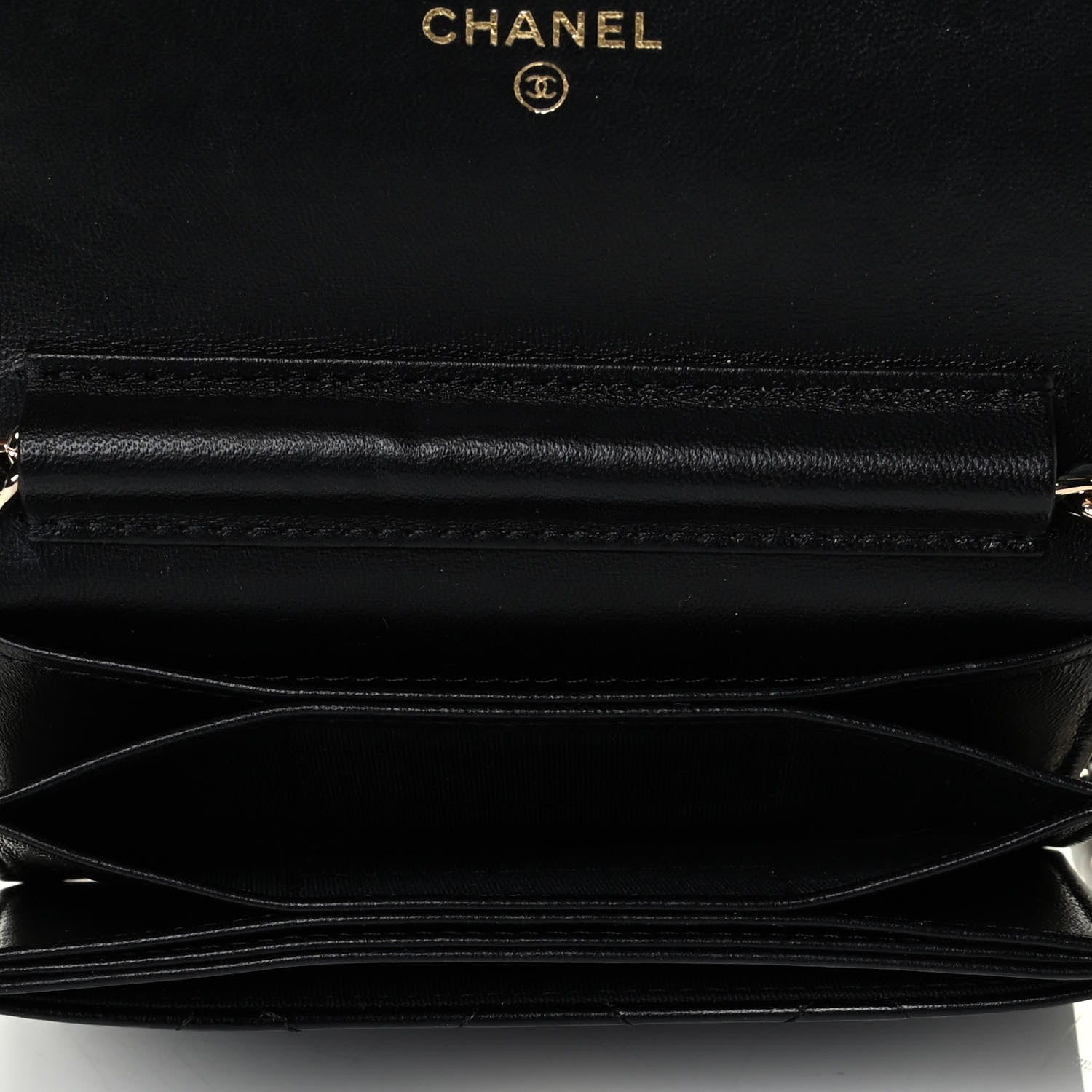 Chanel Lambskin Quilted My Chanel Lady Card Holder On Chain Black 4 of 5