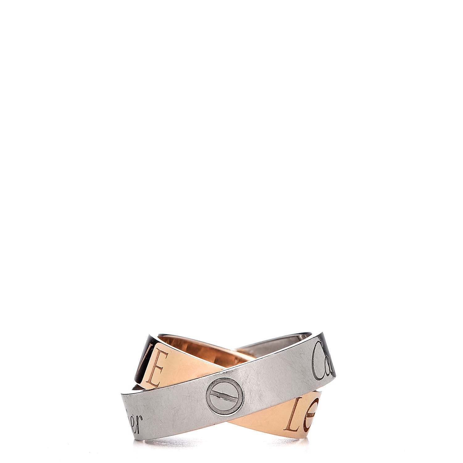 Cartier 18K Pink White Gold 5.5mm Astro LOVE Ring 56 7.5 4 of 9