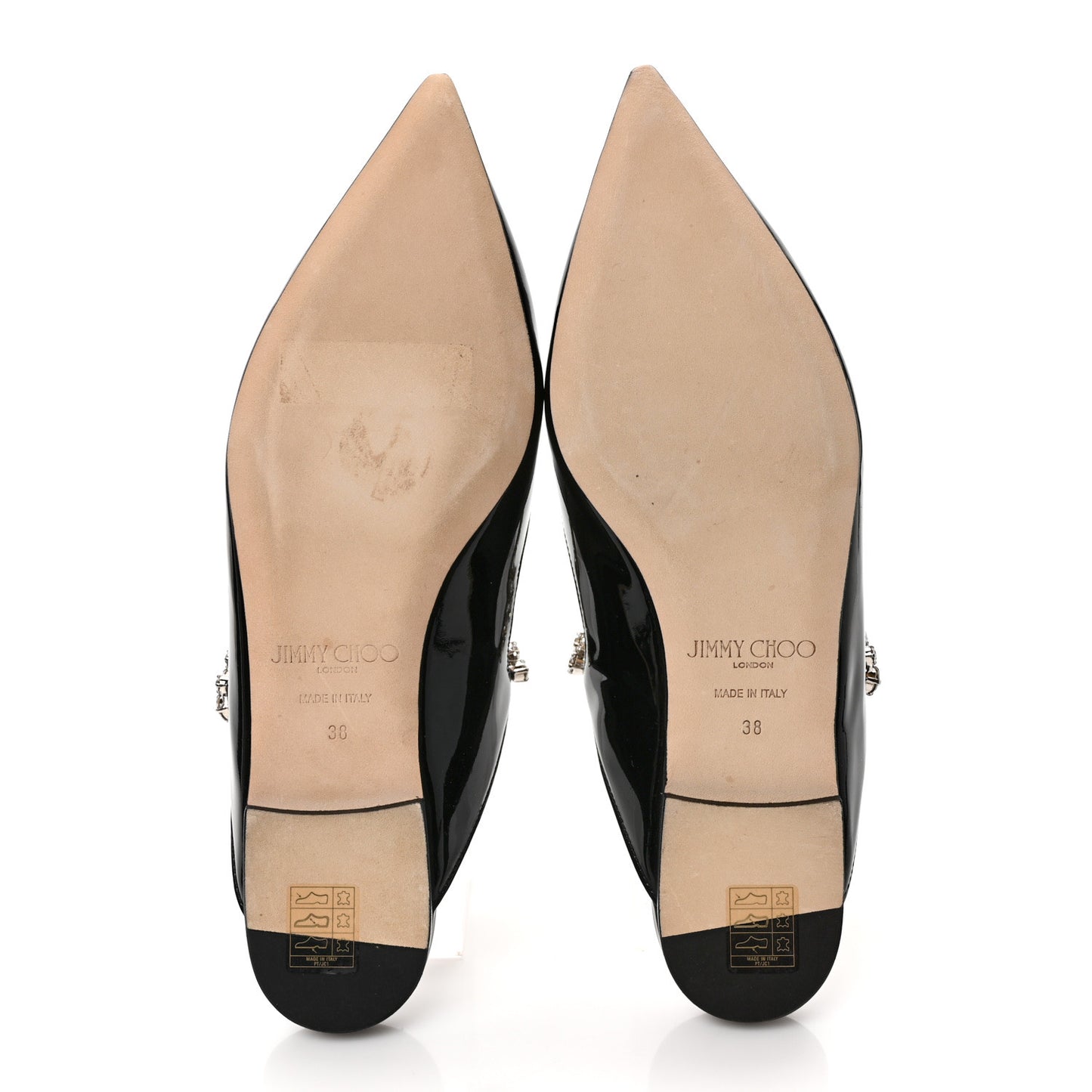 Patent Calfskin Bing 100 Mules 38 Black
