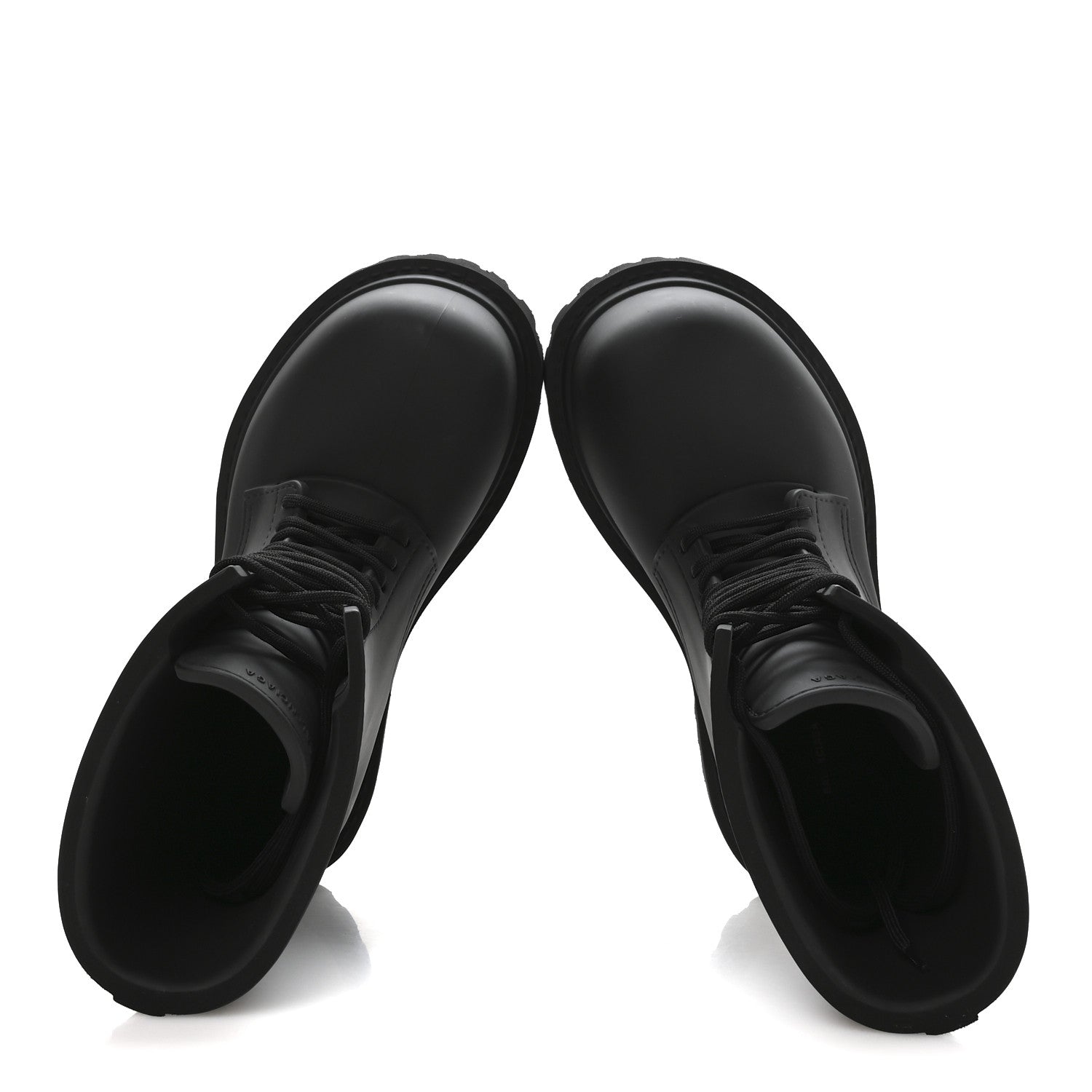 Balenciaga Rubber Mens Steroid Lace Up Boots 41 Black 1835932