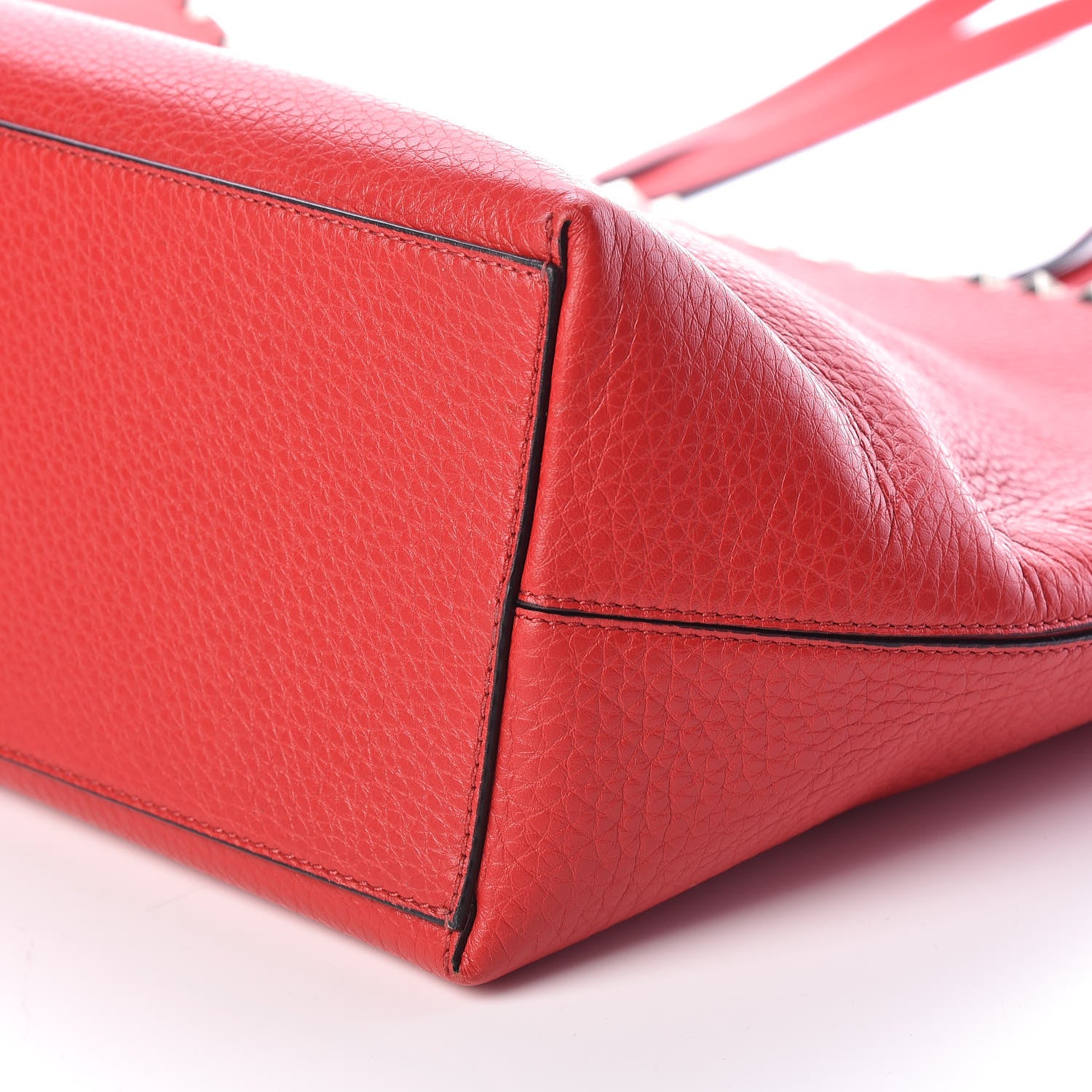 Valentino Garavani Grained Calfskin Rockstud Shoulder Tote Rouge Pur 8 of 8
