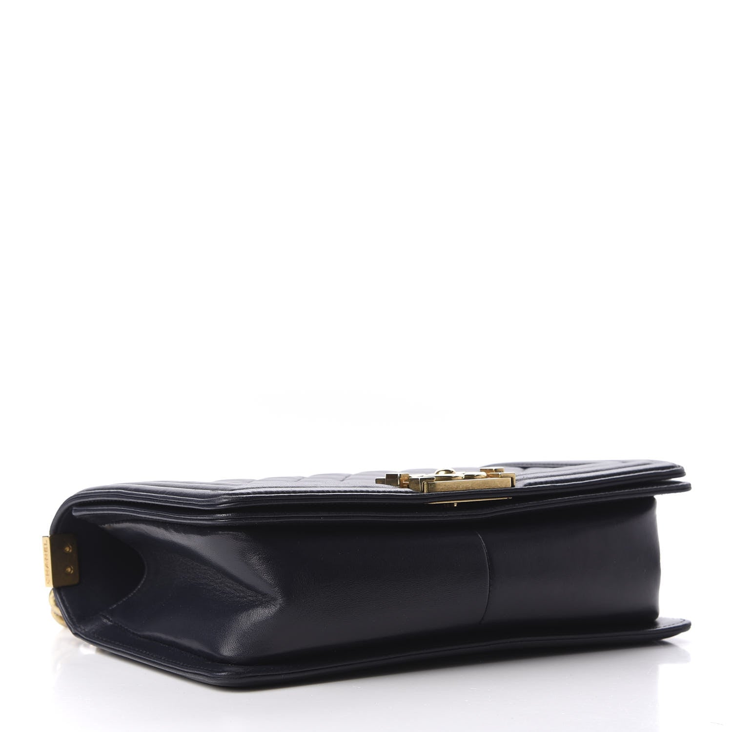 Chanel Lambskin Quilted Medium Boy Flap Dark Navy 4 of 9