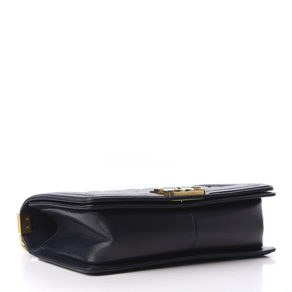 Chanel Lambskin Quilted Medium Boy Flap Dark Navy 4 of 9