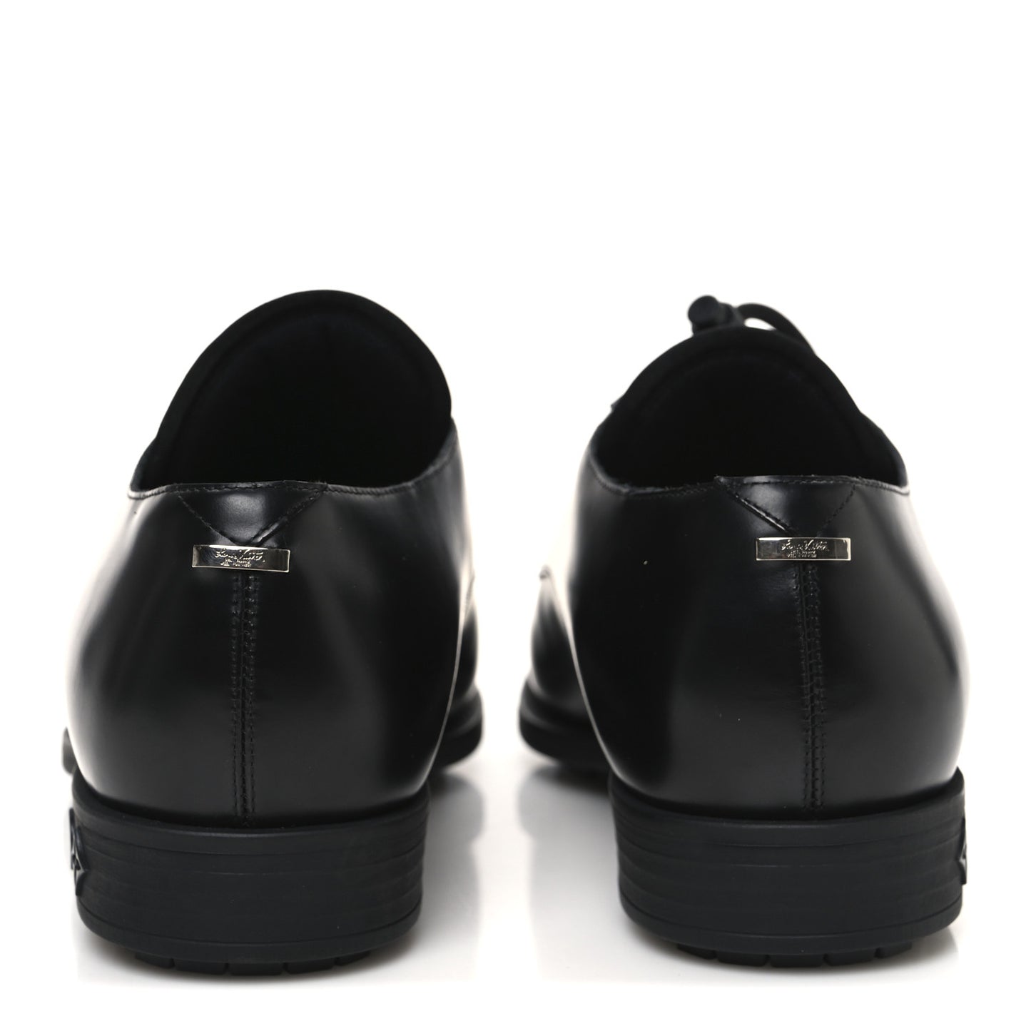 Calfskin Mens Formal Derby Shoes 8 Black