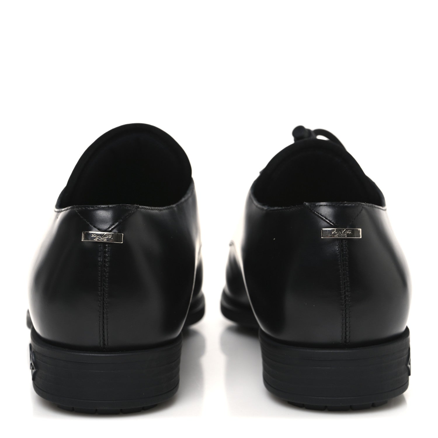 Louis Vuitton Calfskin Mens Formal Derby Shoes 8 Black 6 of 10