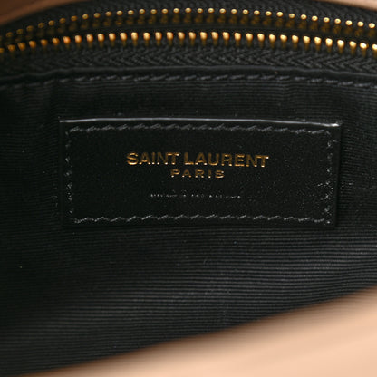 Saint Laurent Lambskin Quilted Toy Loulou Puffer Monogram Chain Satchel Nude Powder 5 of 8