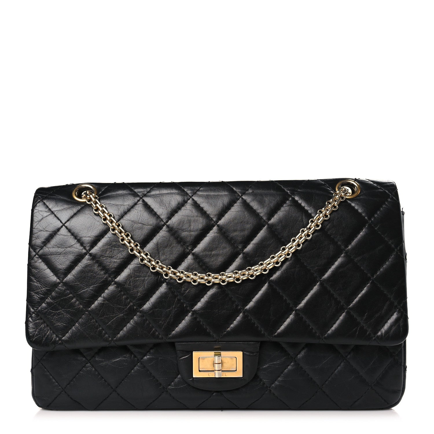 Chanel Aged Calfskin Quilted 2.55 Reissue 227 Flap Black 1 of 12