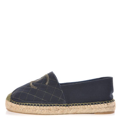 Chanel Fabric CC Espadrilles 39 Blue Green 1 of 10