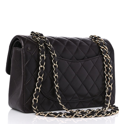 Chanel Lambskin Quilted Small Double Flap Dark Brown 3 of 14