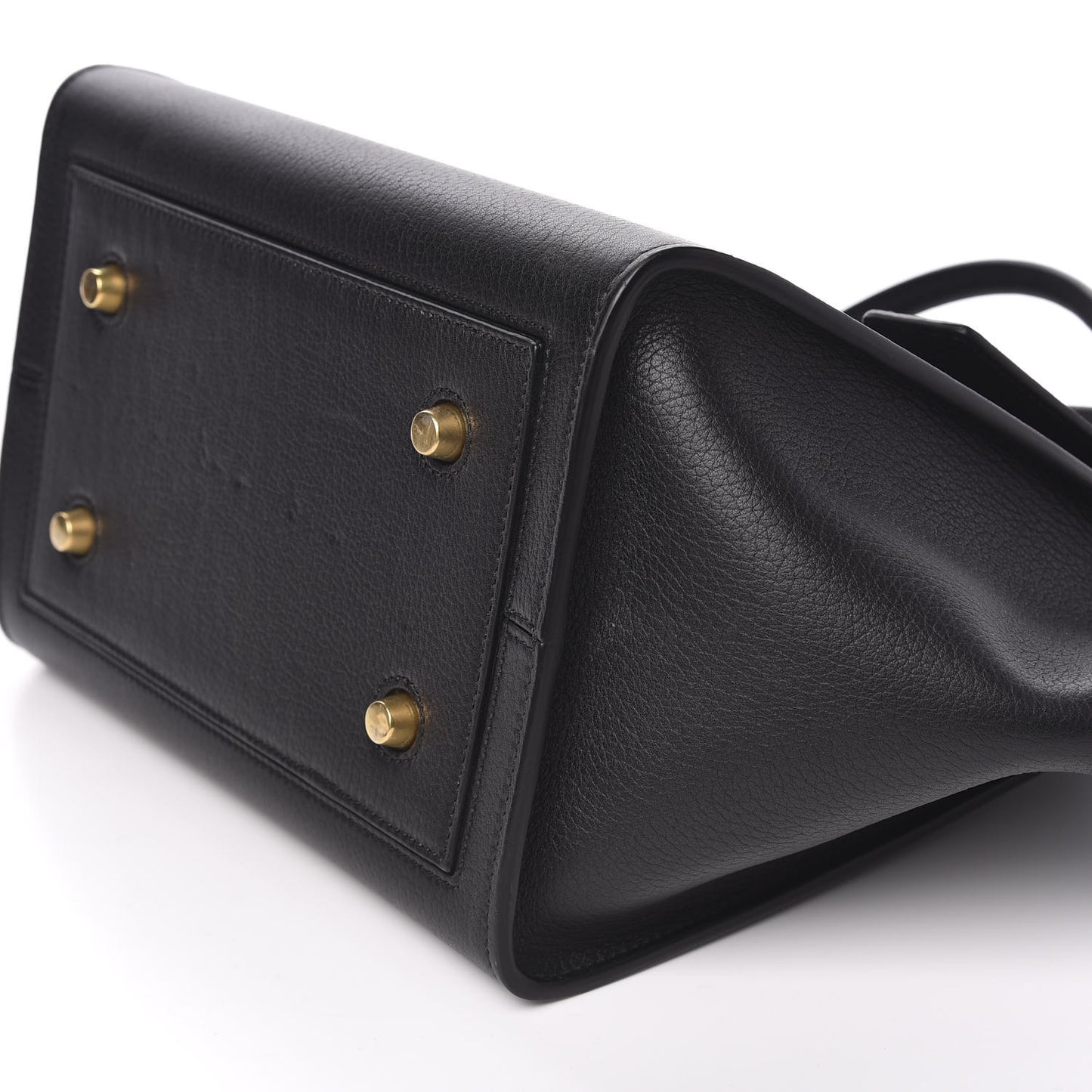 Crisped Calfskin Small Tie Knot Tote Black