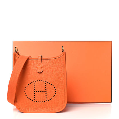Hermes Taurillon Clemence Evelyne TPM Orange 11 of 11