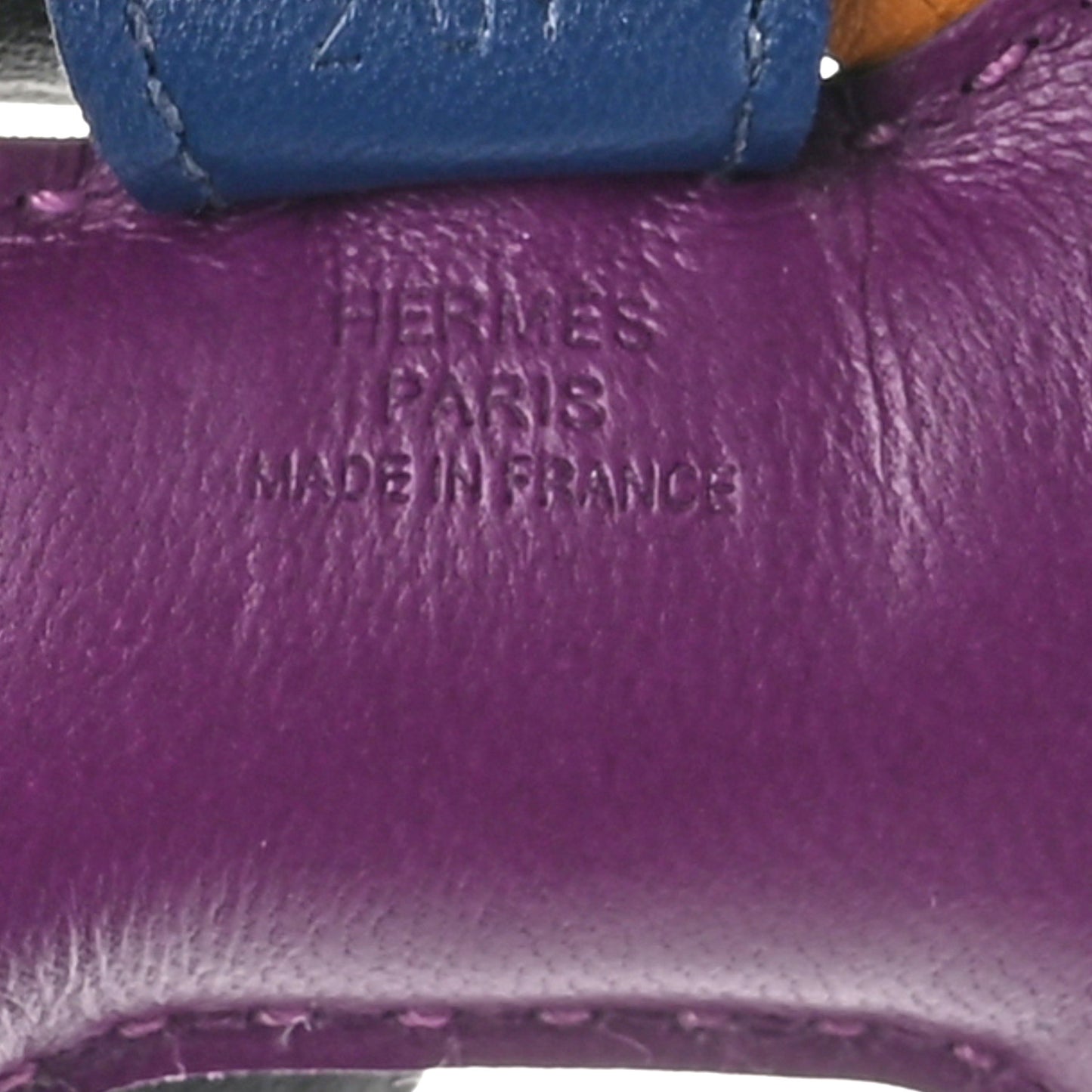 Milo Lambskin Grigri Rodeo Horse Bag Charm PM Violet Sesame Bleu Saphir