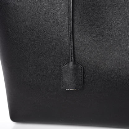 Saint Laurent Calfskin Large Leopard Print Shopping Tote Black 14 of 14