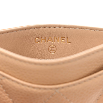 Chanel Caviar Quilted Card Holder Beige 6 of 8