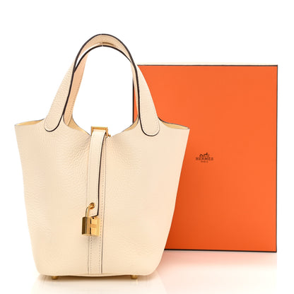 Hermes Taurillon Clemence Picotin Lock 18 PM Nata 11 of 11