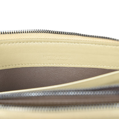 Bottega Veneta Nappa Intrecciato Half Zip Around Wallet Paille 7 of 11
