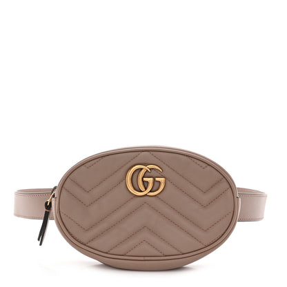 Gucci Calfskin Matelasse GG Marmont Belt Bag 75 30 Porcelain Rose 1 of 12