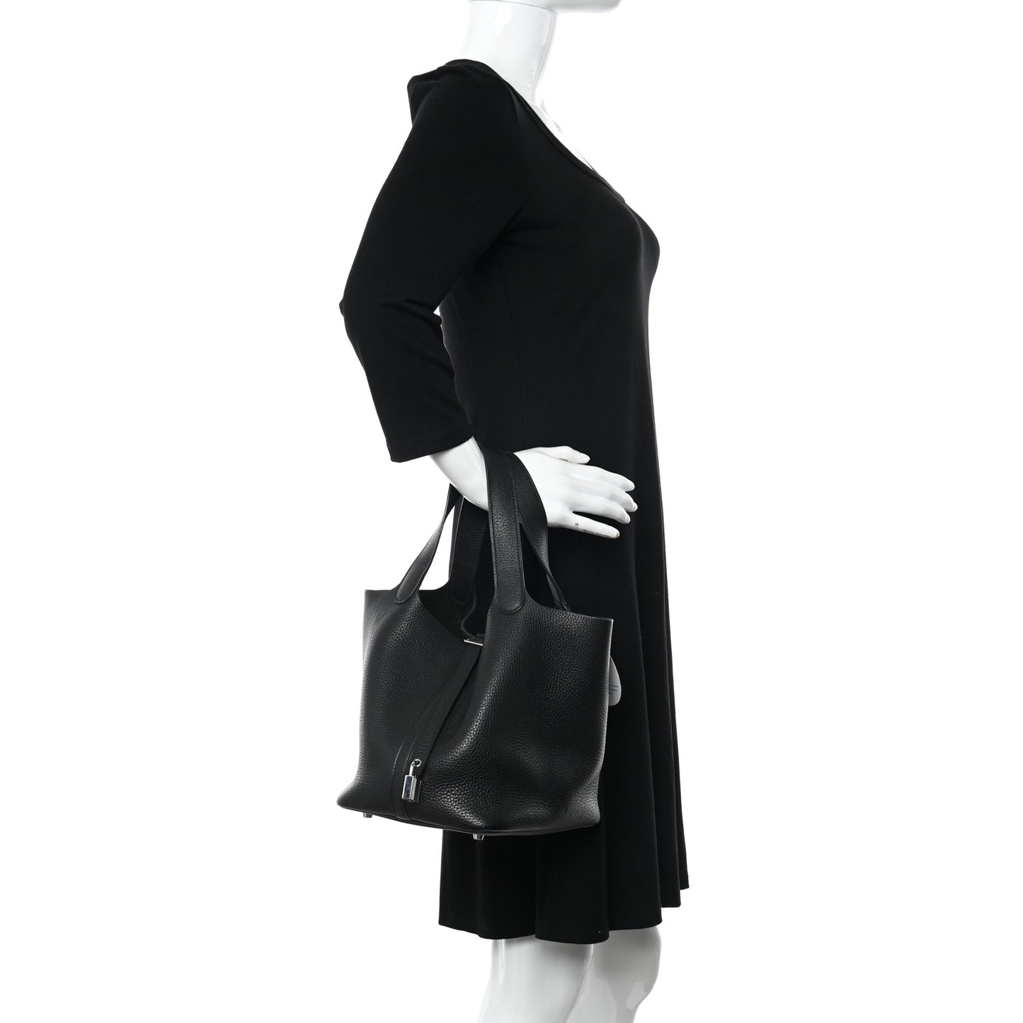 Taurillon Clemence Picotin Lock 22 MM Black
