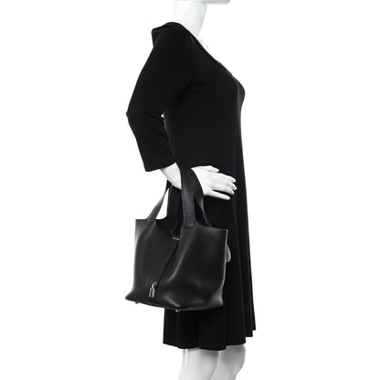 Hermes Taurillon Clemence Picotin Lock 22 MM Black 2 of 10