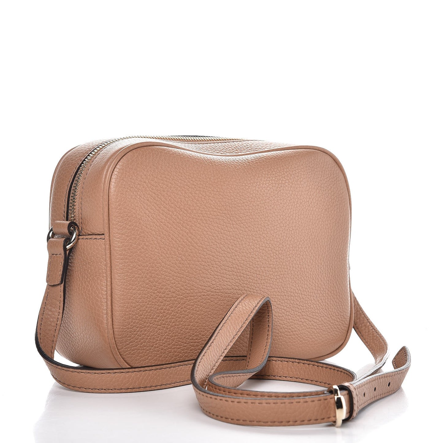 Pebbled Calfskin Small Soho Disco Bag Camelia