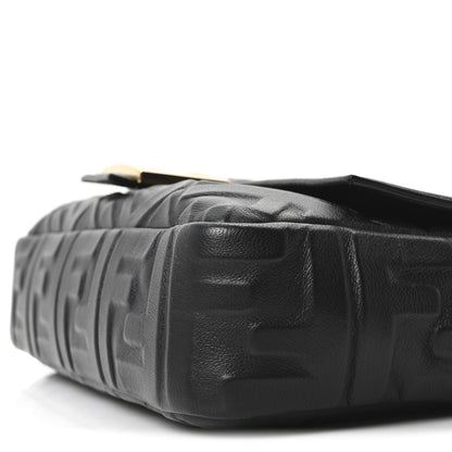Fendi Nappa FF 1974 Embossed Baguette Black 10 of 10