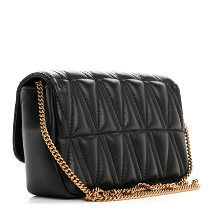Versace Nappa Quilted Virtus Evening Bag Black 3 of 10