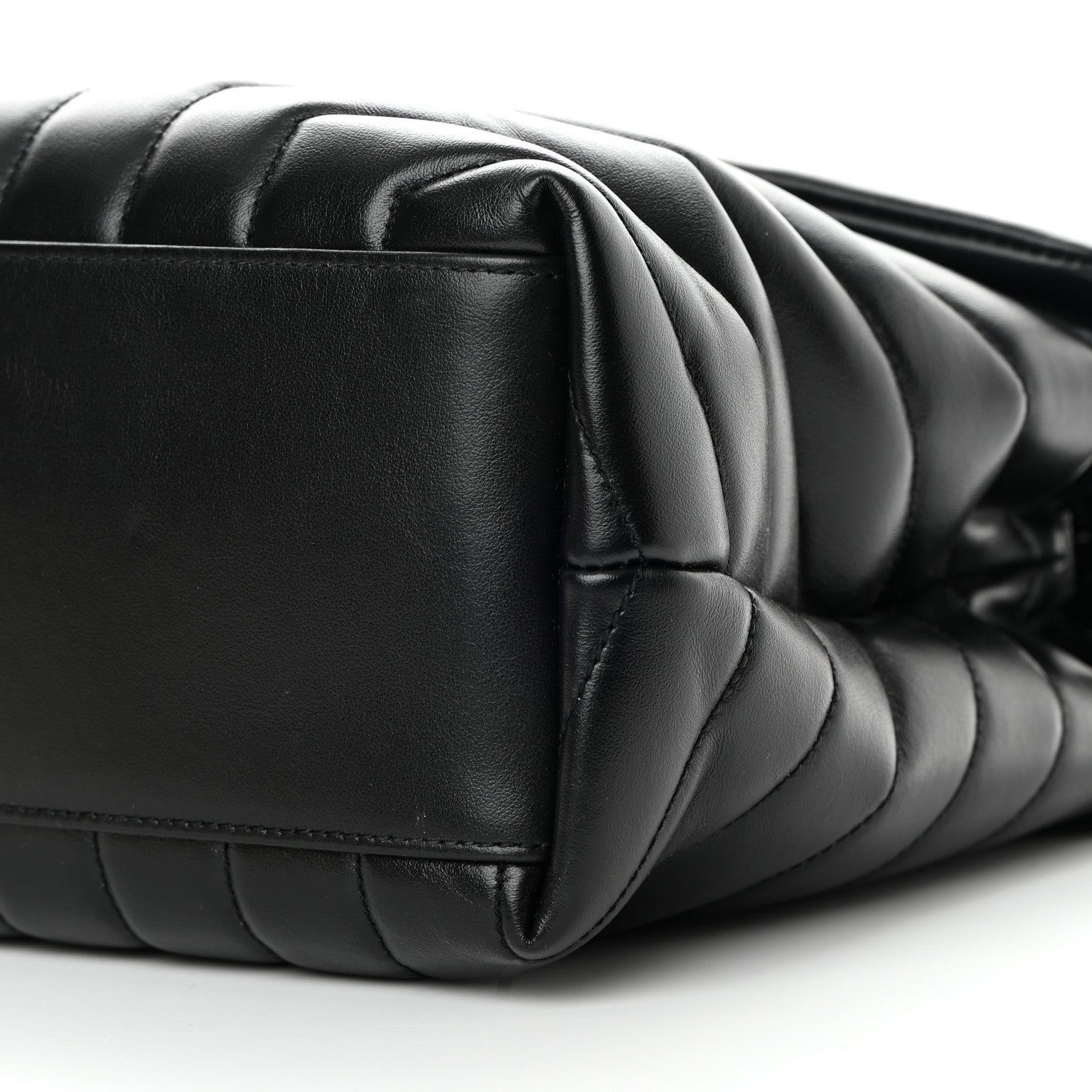 Saint Laurent Calfskin Y Quilted Monogram Monochrome Medium Loulou Chain Satchel Black 10 of 13
