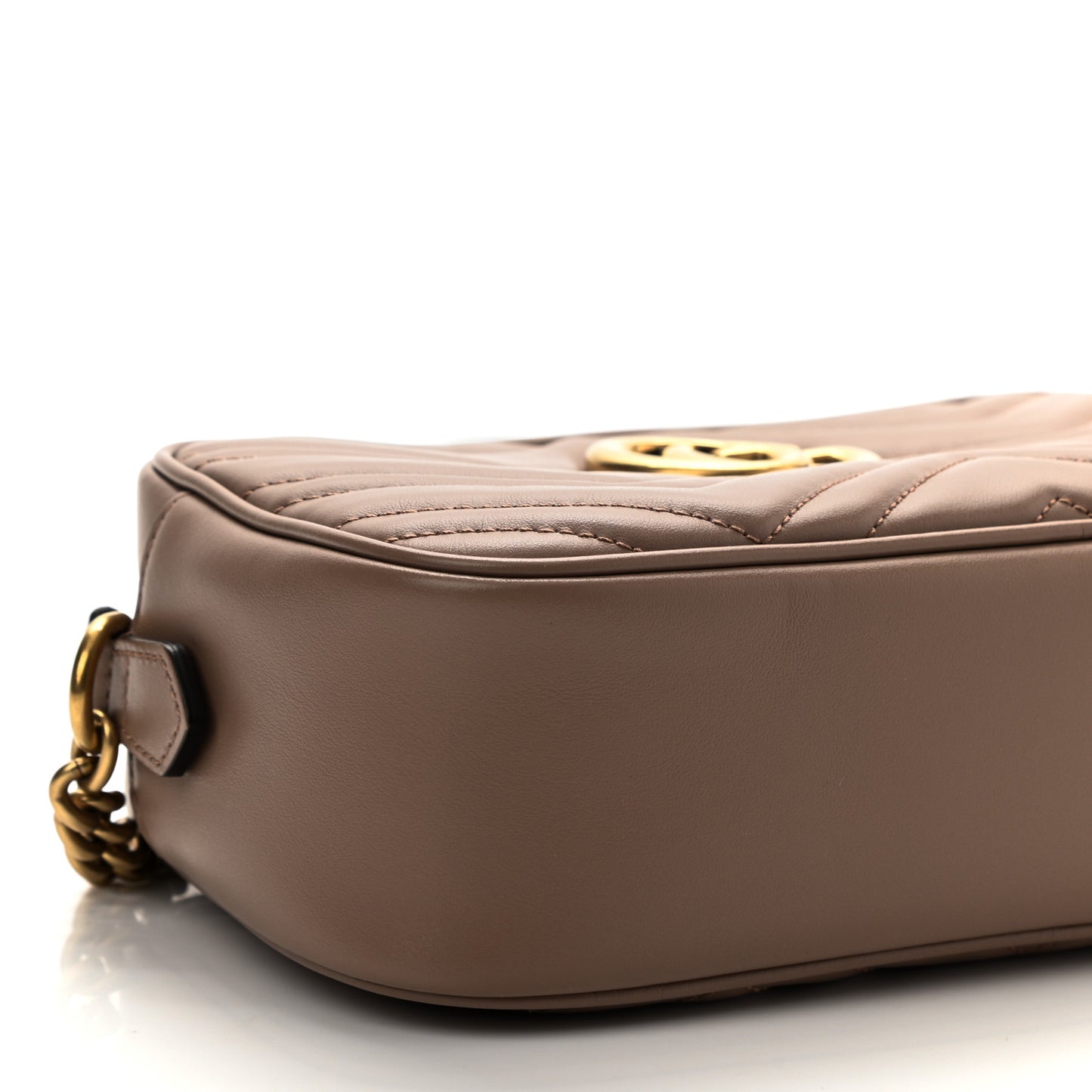 Calfskin Matelasse Small GG Marmont Chain Shoulder Bag Porcelain Rose