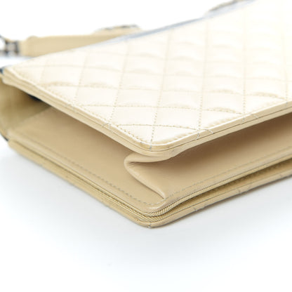 Chanel Calfskin Quilted Small Ballerine Flap Beige Black 12 of 16
