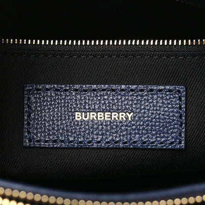 Burberry Derby Calfskin Vintage Check Medium Banner Tote Regency Blue 6 of 8