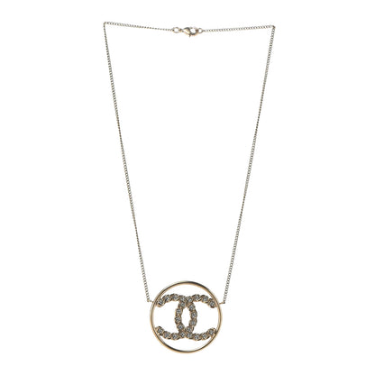 Chanel Baguette Crystal High Society CC Pendant Necklace Gold 4 of 7