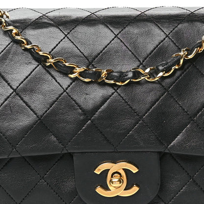 Chanel Lambskin Quilted Medium Double Flap Black 8 of 12