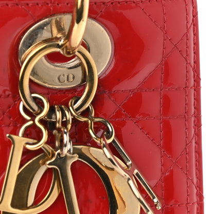 Christian Dior Patent Cannage Medium Lady Dior Red 11 of 11