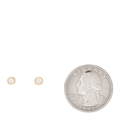 Tiffany 18K Yellow Gold Diamond .20ctw Elsa Peretti Diamonds By The Yard Earrings 2 of 5