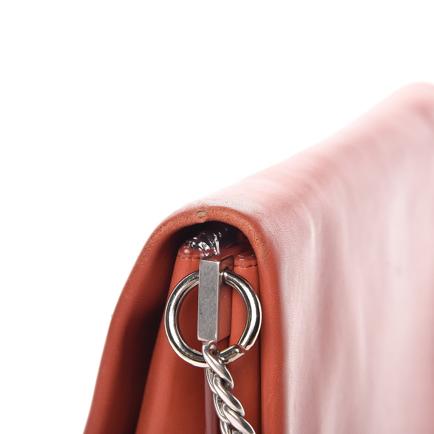Smooth Calfskin Blade Chain Flap Terracotta