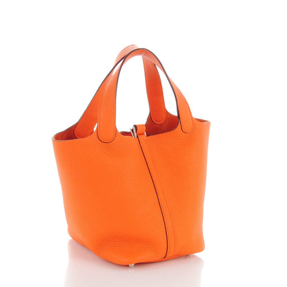 Hermes Togo Picotin Lock 18 PM Orange 3 of 9