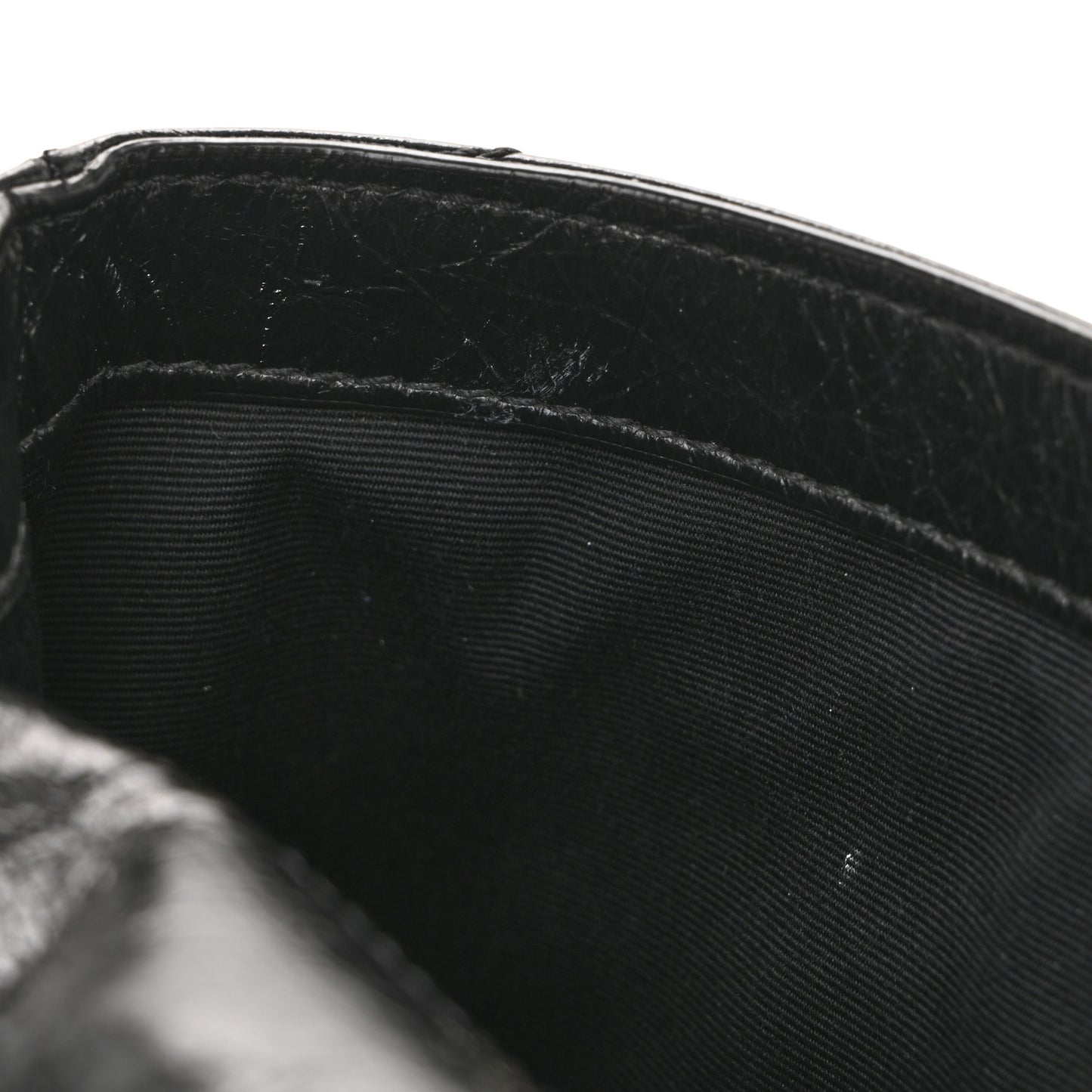 Crinkled Calfskin Matelasse Monogram Baby Niki Chain Satchel Black