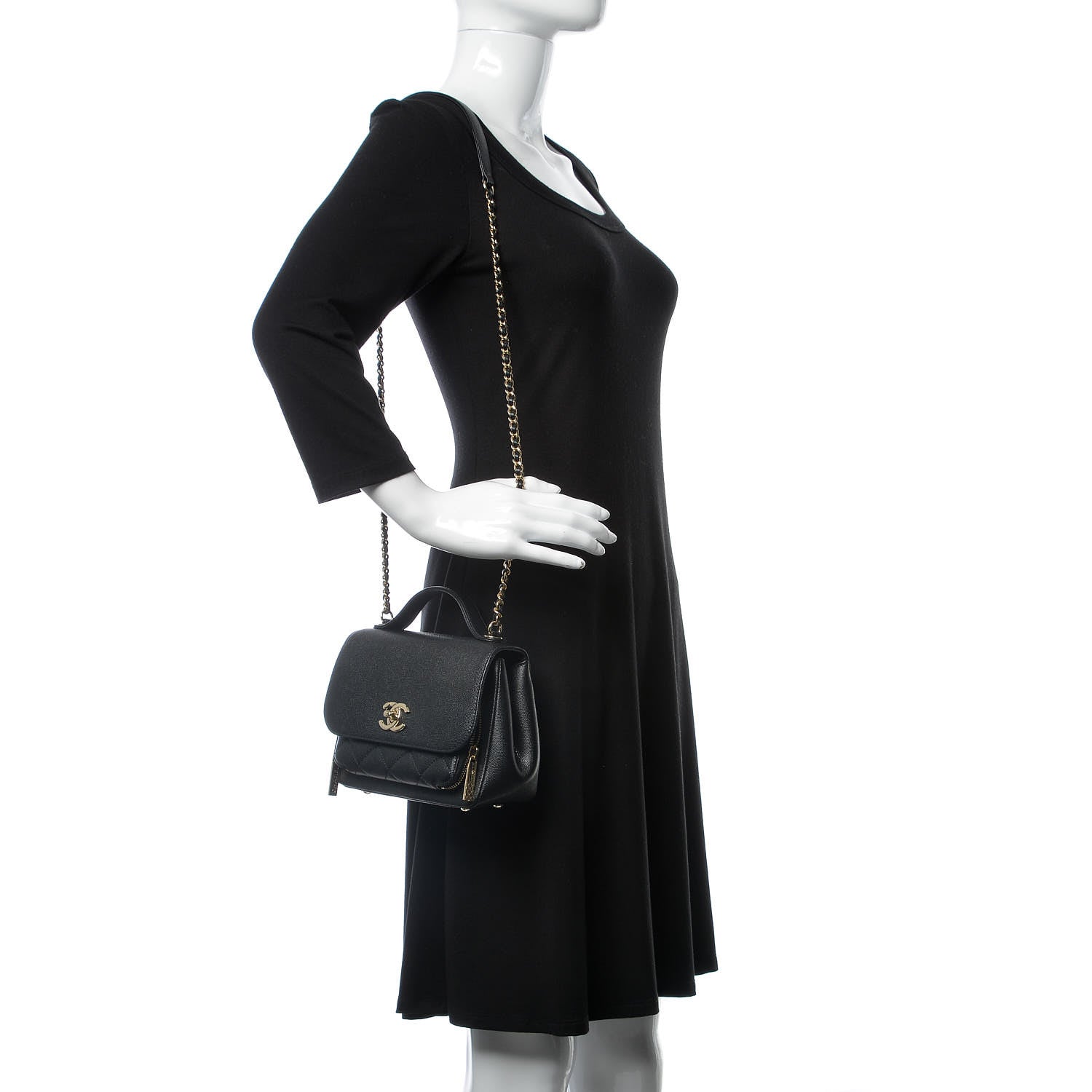 Chanel Caviar Quilted Small Business Affinity Flap Black 2 of 8