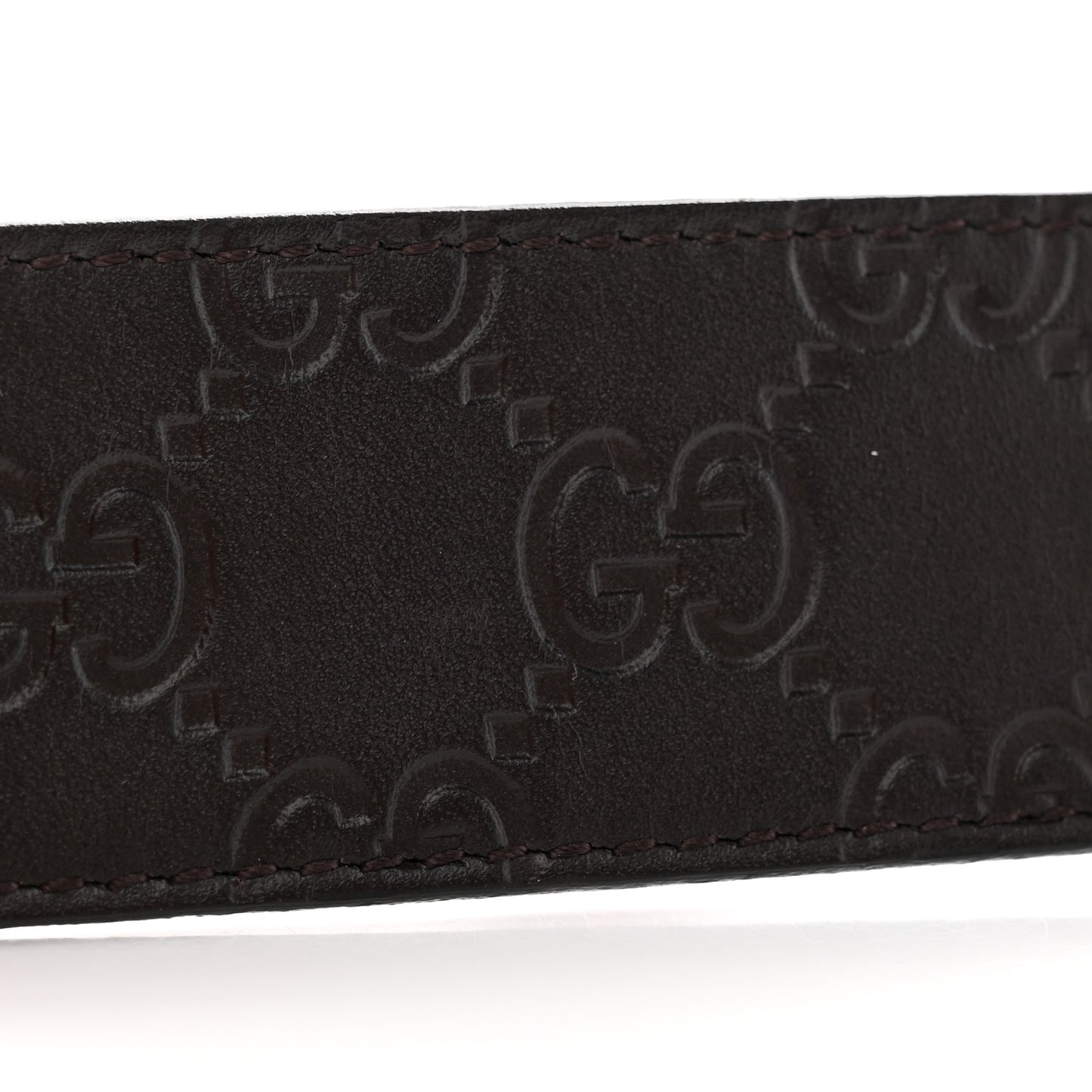 Guccissima Signature Interlocking G Reversible 37mm Belt 95 38 Black Cocoa