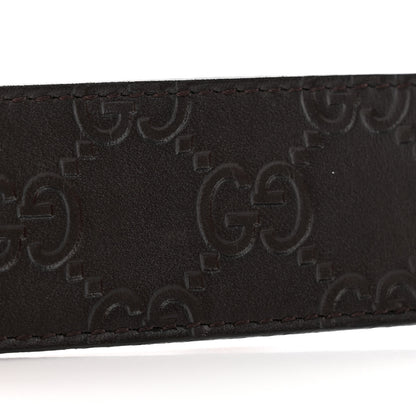 Gucci Guccissima Signature Interlocking G Reversible 37mm Belt 95 38 Black Cocoa 6 of 7
