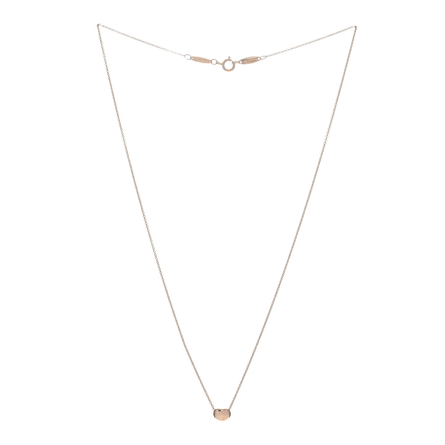 18K Rose Gold 6.5mm Elsa Peretti Bean Pendant Necklace