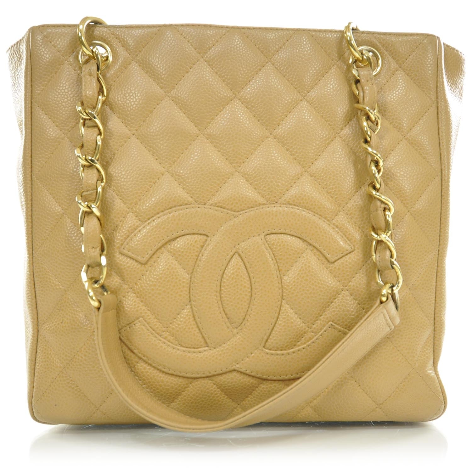 Chanel Caviar Petit Shopping Tote PST Beige 1 of 9
