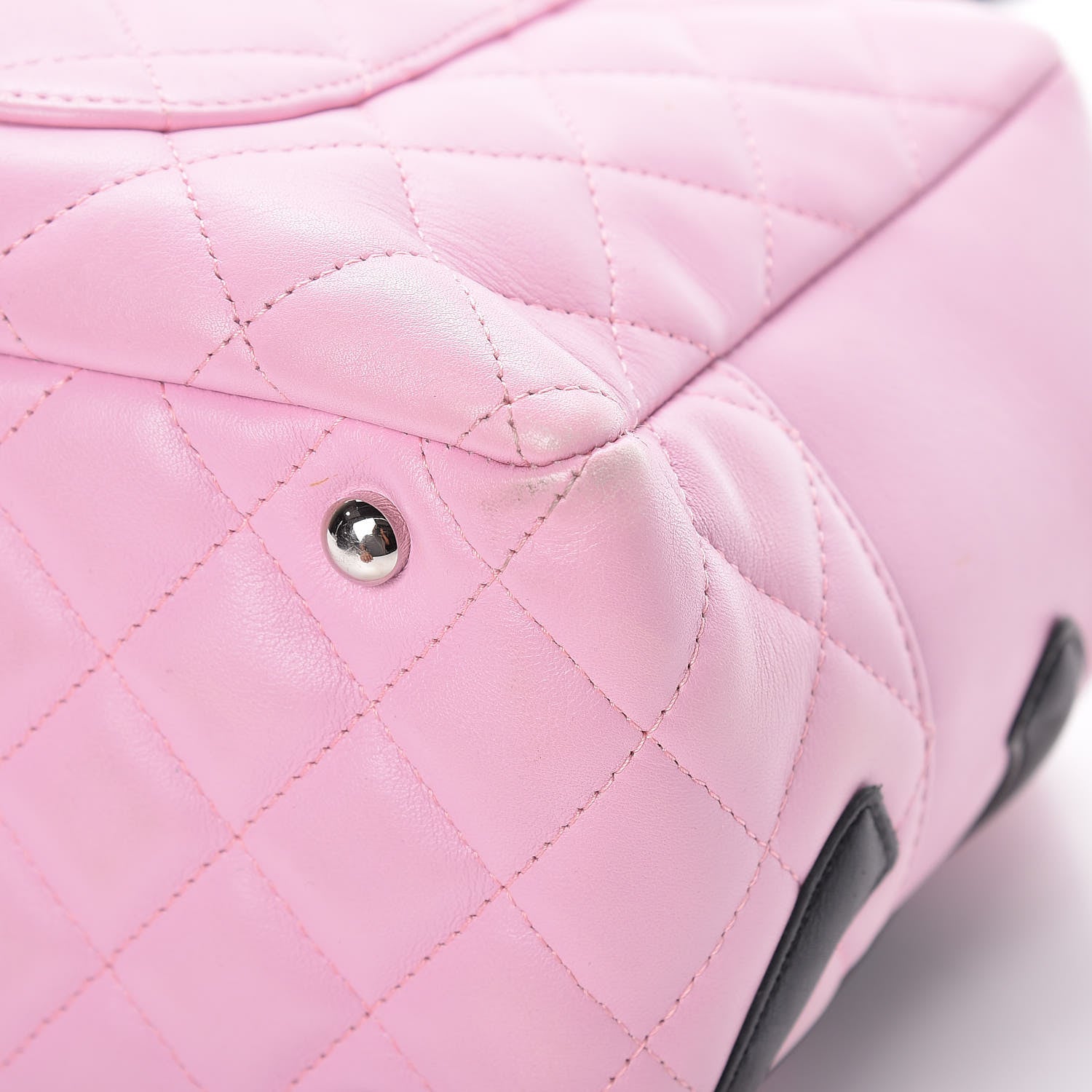 Chanel Calfskin Quilted Large Cambon Bowler Pink Black 11 of 11