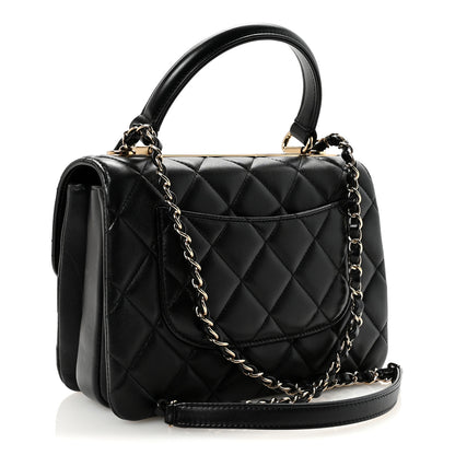 Chanel Lambskin Quilted Small Trendy CC Dual Handle Flap Bag Black 3 of 10