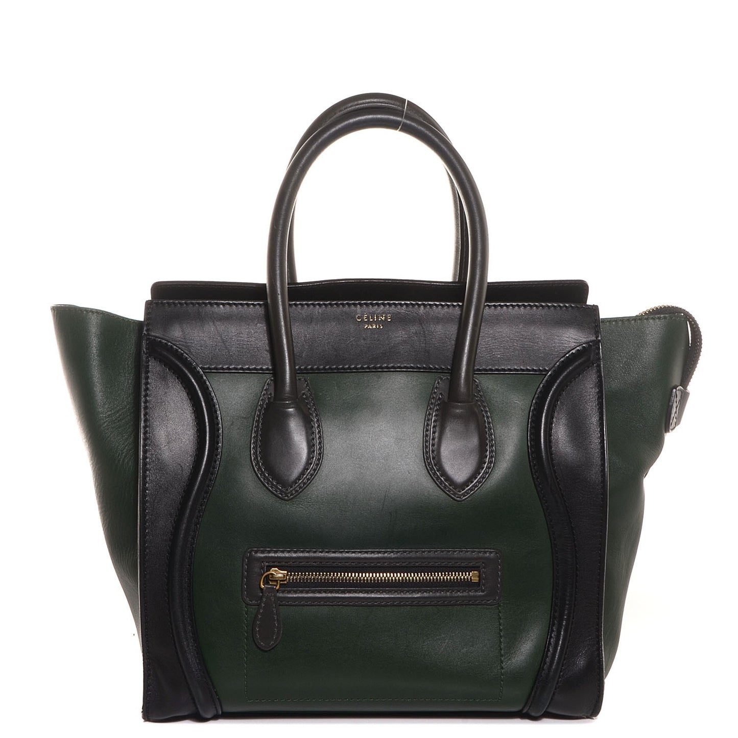 Smooth Calfskin Mini Tri-Color Luggage Forest