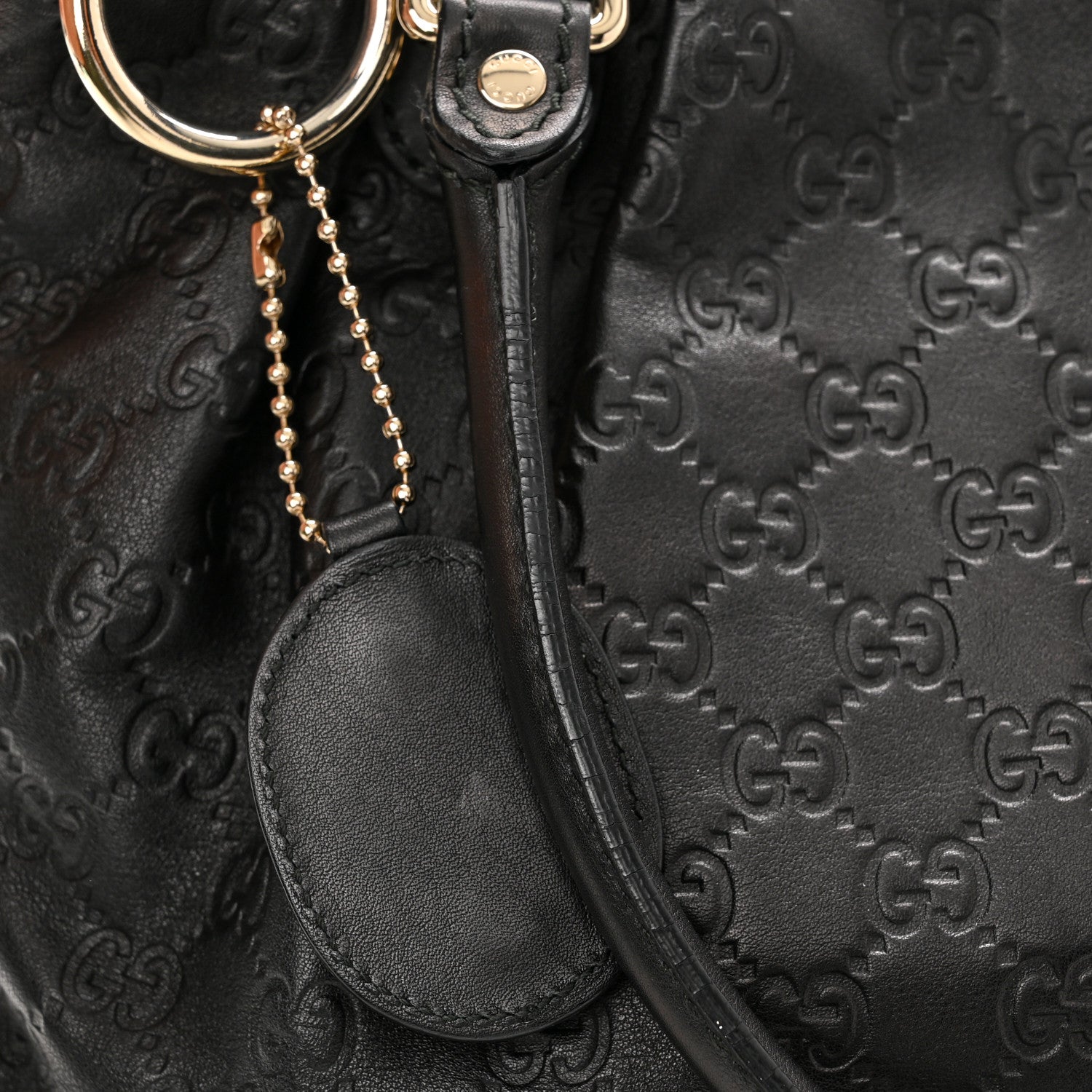 Gucci Guccissima Medium Sukey Top Handle Tote Black 11 of 14